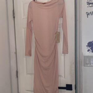 J for Justify Pink Long Sleeve Dress